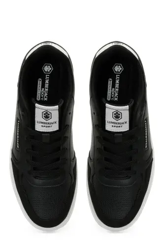 Rahat Taban Erkek Sneaker Spor Ayakkabı - Siyah-Kiato - 4