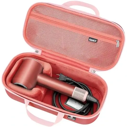 RAIACE Hard Storage Case Compatible with dyson Hair Dryer, Travel Carrying Bag. (for sale is case only). - Black+Gray 