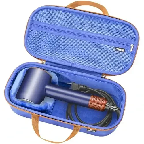RAIACE Hard Storage Case Compatible with dyson Hair Dryer, Travel Carrying Bag. (for sale is case only). - Blue - RAIACE