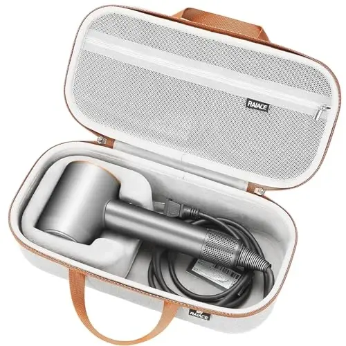 RAIACE Hard Storage Case Compatible with dyson Hair Dryer, Travel Carrying Bag. (for sale is case only). - Gray(Gray Lining) 