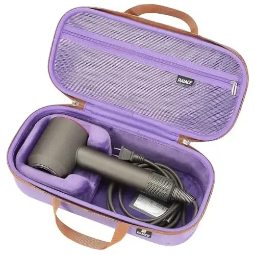 RAIACE Hard Storage Case Compatible with dyson Hair Dryer, Travel Carrying Bag. (for sale is case only). - Purple - 2