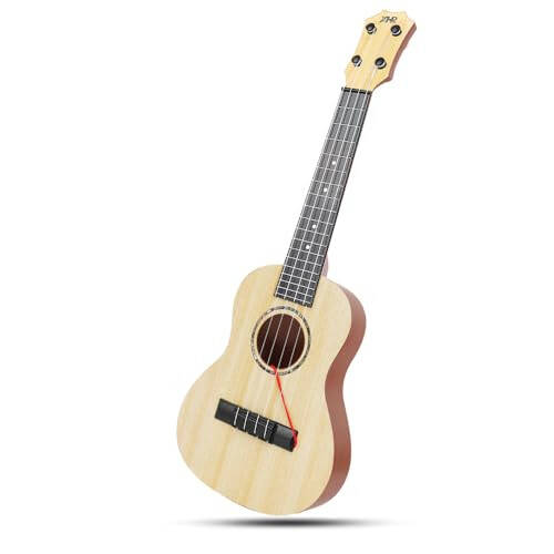 Raimy Kids Ukulele Gitara - 21 dyuymli 4 torli gitara Bolalar uchun musiqa asboblari Bolalar, Oʻgʻil bolalar va Qizlar uchun Qoʻshiqlar bilan oʻquvchi oʻyinchoqlar (Oq) - 1