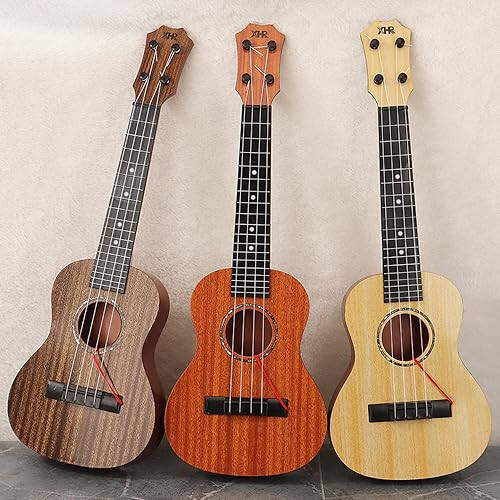 Raimy Kids Ukulele Gitara - 21 dyuymli 4 torli gitara Bolalar uchun musiqa asboblari Bolalar, Oʻgʻil bolalar va Qizlar uchun Qoʻshiqlar bilan oʻquvchi oʻyinchoqlar (Oq) - 3