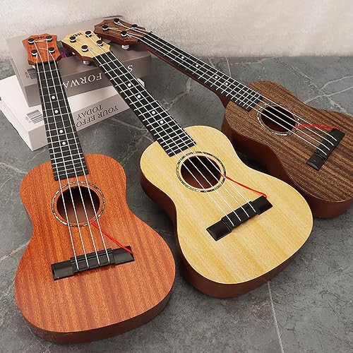 Raimy Kids Ukulele Gitara - 21 dyuymli 4 torli gitara Bolalar uchun musiqa asboblari Bolalar, Oʻgʻil bolalar va Qizlar uchun Qoʻshiqlar bilan oʻquvchi oʻyinchoqlar (Oq) - 4