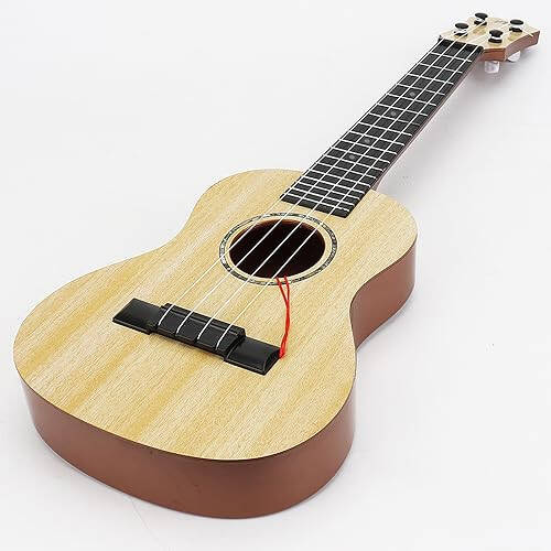 Raimy Kids Ukulele Guitar - 21inch 4 Strings Guitar Children Musical Instruments Educational Toys with Picks for Toddler Kids Boys Girls Beginner (White) - 6