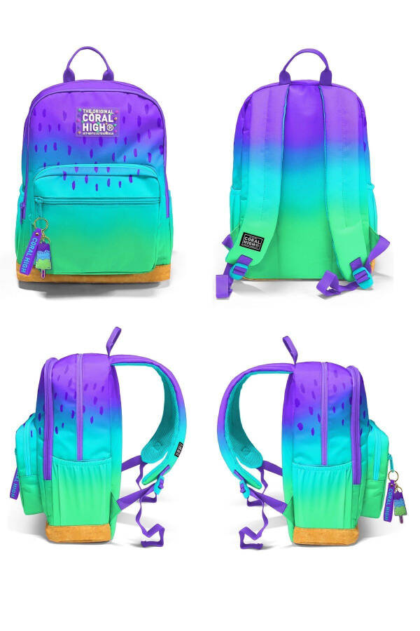 Rain Pattern 3-Piece School Backpack - 4