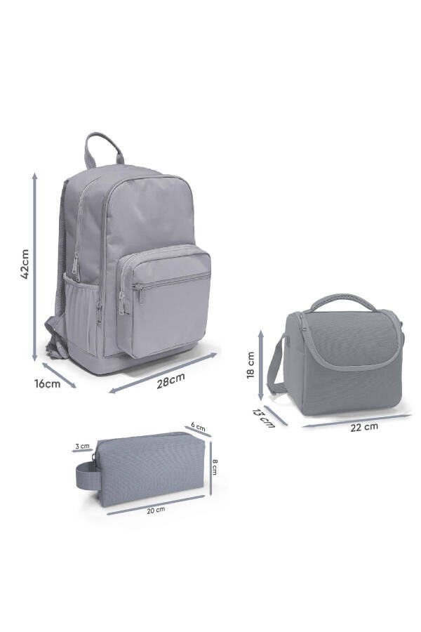 Rain Pattern 3-Piece School Backpack - 8