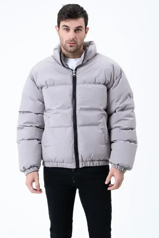 Rain Windproof Bomber Oversize Jacket-GRAY - GAREN