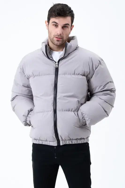Rain Windproof Bomber Oversize Jacket-GRAY - 2