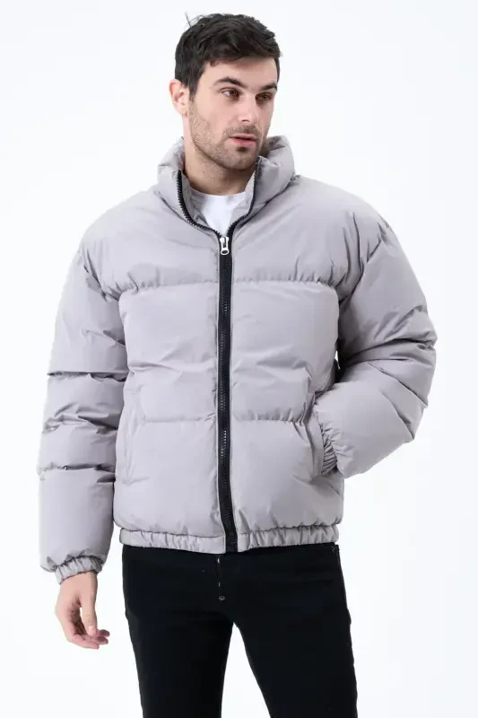 Rain Windproof Bomber Oversize Jacket-GRAY - 3