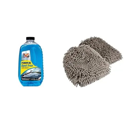 Rain-X 48 fl oz Spot Free Car Wash Soap with 2-Pack Microfiber Wash Mitts (10.44