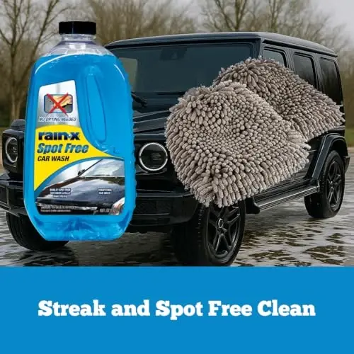 Rain-X 48 fl oz Spot Free Car Wash Soap with 2-Pack Microfiber Wash Mitts (10.44