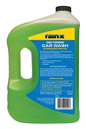 Rain-X 620191 ko'pikli avtomobil yuvish vositasi - 100 fl oz. Yuqori ko'pikli, konsentrlangan formula kuchli tozalash uchun, axloqsizlik, kir va qoldiqlarni xavfsiz tarzda ko'taradi va ajoyib tozalikni ta'minlaydi (4 dona) - RAIN-X (1)