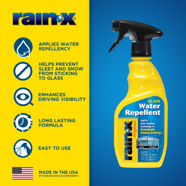 Rain-X Glass Water Repellent Original Treatment, 12 oz - 630045W- - RAIN-X