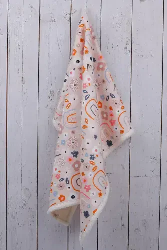 Rainbow Baby Blanket Chunky Sherpa Fleece Blanket-Colorful - Modazone (1)