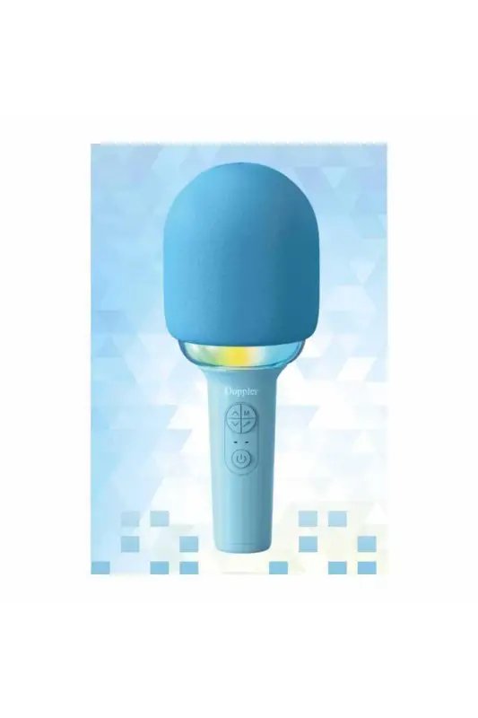 Rainbow Blue LED Voice Changing Karaoke Microphone - DOPPLER