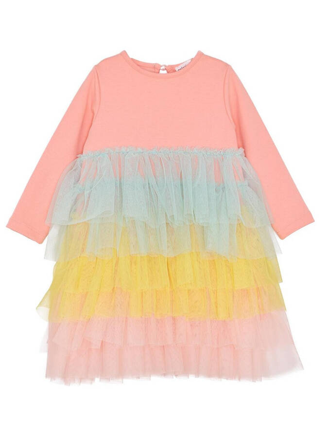 Rainbow Long Sleeve Tutu Girls Dress - 9