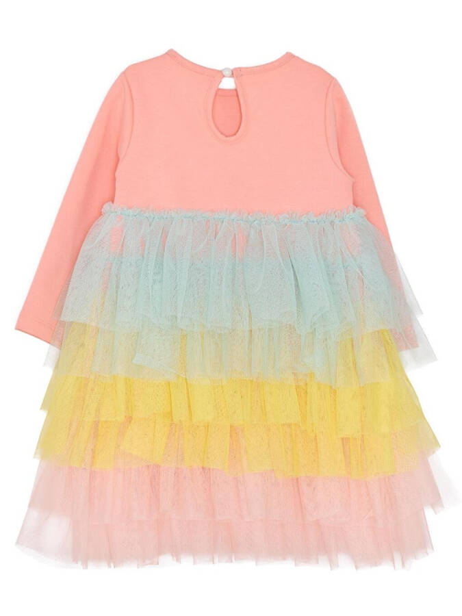 Rainbow Long Sleeve Tutu Girls Dress - 10