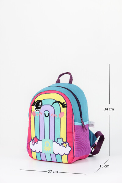 Rainbow Patterned Girls Kindergarten Bag - 12