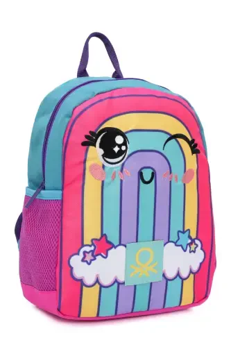 Rainbow Patterned Girls Kindergarten Bag - UNITED COLORS OF BENETTON (1)