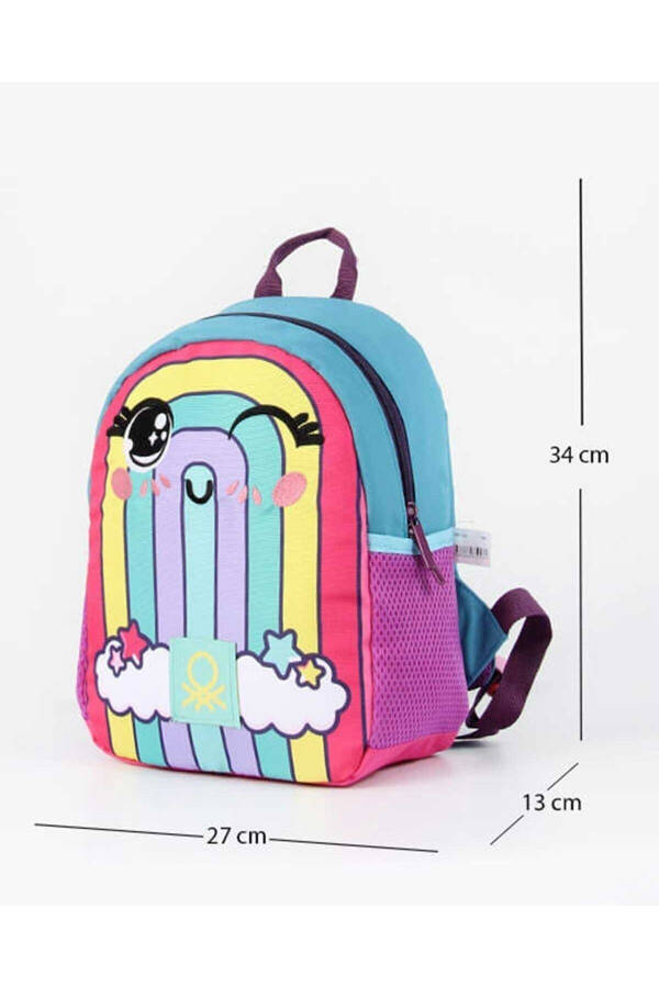 Rainbow Patterned Girls Kindergarten Bag - 22