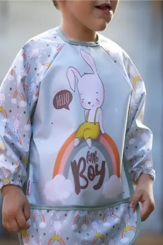 Rainbow Rabbit Long Sleeve Wearable Bib - DUBI BABY (1)