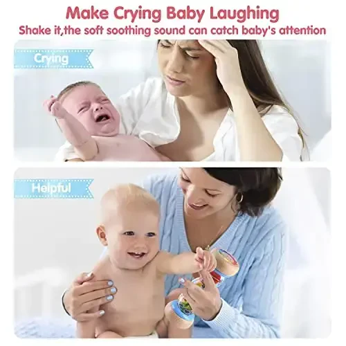 Rainmaker - 7 inch Wooden Rain Stick Montessori Toys for Babies 6-12 Months, Baby Rattle Shaker Sensory Developmental Toy, Raindrops Musical Instrument baby musical toys for 1 year old toddler kids - 3