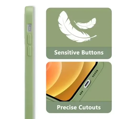 RALEAVO Floral Case for iPhone 12,Liquid Silicone Cover with Cute Flower Branch Pattern for Girls Women Slim Soft Rubber Protective Phone Case for iPhone 12 (6.1