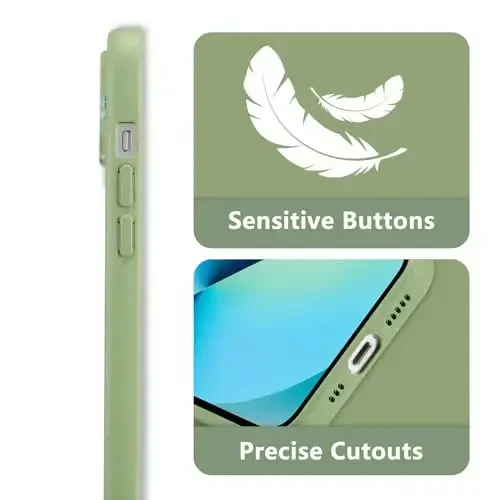 RALEAVO Floral Case for iPhone 13,Liquid Silicone Cover with Cute Flower Branch Pattern for Girls Women Slim Soft Rubber Protective Phone Case for iPhone 13 6.1