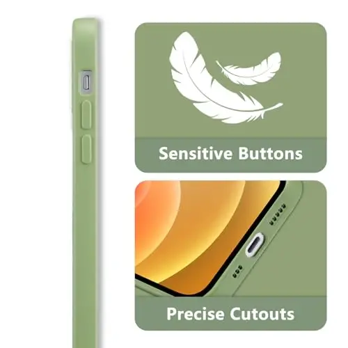 RALEAVO Floral Case for iPhone 12,Liquid Silicone Cover with Cute Flower Branch Pattern for Girls Women Slim Soft Rubber Protective Phone Case for iPhone 12 (6.1