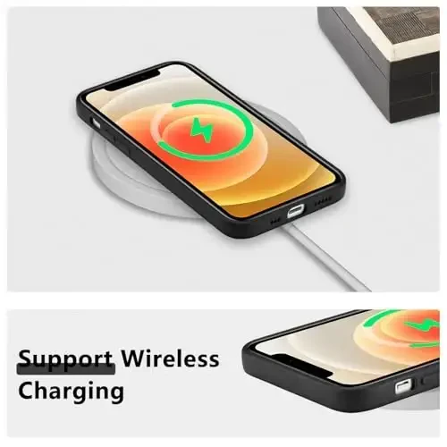 RALEAVO iPhone 12 uchun g'ilof, suyuq silikonli qopqoq, qizlar uchun yoqimli barg naqshli gul telefon qopqog'i, ayollar uchun ingichka yumshoq rezina himoya telefon qutisi iPhone 12 (6.1