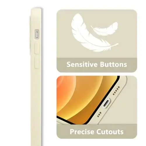 RALEAVO iPhone 12 uchun gul naqshli g'ilof, qizlar uchun suyuq silikon qopqoq, yupqa yumshoq rezina himoya telefon g'ilofi iPhone 12 (6.1