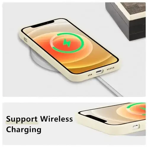 RALEAVO iPhone 12 uchun gul naqshli g'ilof, qizlar uchun suyuq silikon qopqoq, yupqa yumshoq rezina himoya telefon g'ilofi iPhone 12 (6.1