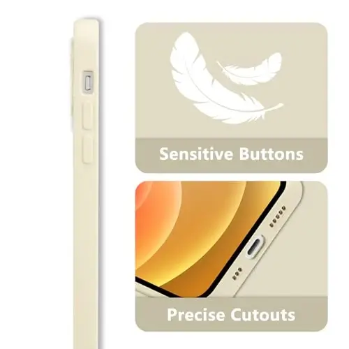 RALEAVO iPhone 12 uchun gul naqshli g'ilof, qizlar uchun suyuq silikon qopqoq, yupqa yumshoq rezina himoya telefon g'ilofi iPhone 12 (6.1