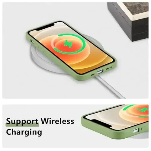 RALEAVO iPhone 12 uchun gul naqshli g'ilof, suyuq silikon qopqoq, qizlar va ayollar uchun gul ромашка naqshli yoqimli telefon qopqog'i, iPhone 12 uchun ingichka yumshoq rezina himoya telefon qutisi (6,1