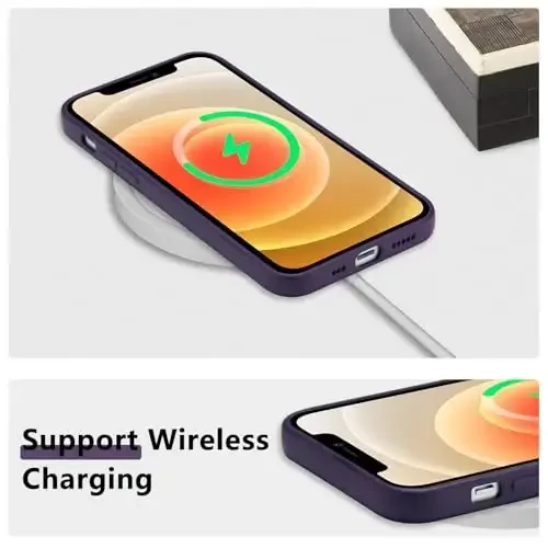 RALEAVO iPhone 12 uchun gul naqshli g‘ilof, suyuq silikon qopqoq, qizlar va ayollar uchun gul shoxli naqshli yoqimli telefon qopqog‘i, iPhone 12 (6,1