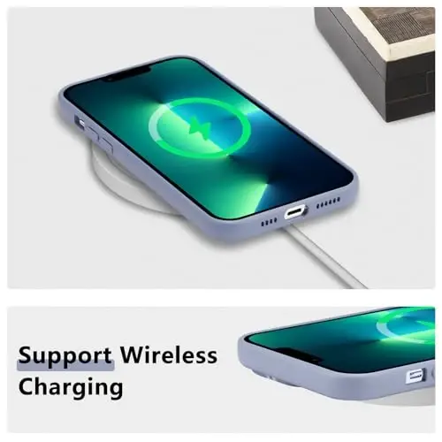 RALEAVO Floral Case for iPhone 13 Pro,Liquid Silicone Cover with Cute Flower Branch Pattern for Girls Women Slim Soft Rubber Protective Phone Case for iPhone 13 Pro 6.1