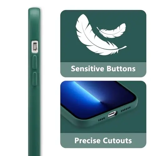 RALEAVO Floral Case for iPhone 13 Pro Max,Liquid Silicone Cover with Flower Cosmos Pattern Cute Phone Cover for Girls Women Slim Soft Rubber Protective Phone Case for iPhone 13 Pro Max 6.7