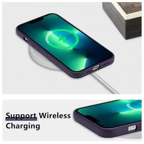 RALEAVO iPhone 13 Pro Max uchun gul naqshli g'ilof, qizlar va ayollar uchun chiroyli gul shoxli suyuq silikon qopqoq, iPhone 13 Pro Max (6.7