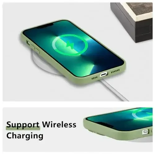 RALEAVO iPhone 13 Pro uchun gul naqshli g‘ilof, qizlar uchun suyuq silikonli chiroyli gul shoxli naqshli nozik yumshoq rezina himoya g‘ilofi iPhone 13 Pro (6.1