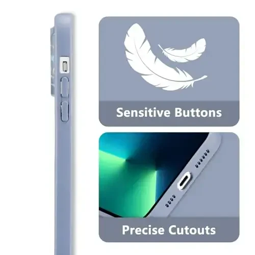 RALEAVO iPhone 13 Pro uchun gul naqshli g'ilofi, qizlar va ayollar uchun suyuq silikon qopqoq, yupqa yumshoq rezina himoya g'ilof, iPhone 13 Pro 6.1