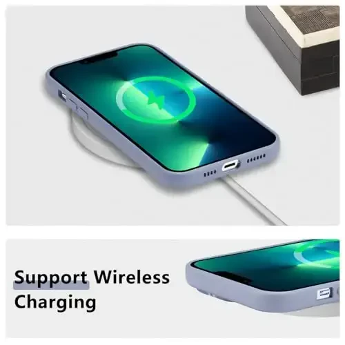 RALEAVO iPhone 13 Pro uchun gul naqshli g'ilofi, qizlar va ayollar uchun suyuq silikon qopqoq, yupqa yumshoq rezina himoya g'ilof, iPhone 13 Pro 6.1