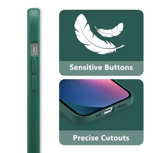 RALEAVO iPhone 13 uchun floral g'ilof, gulli ромашка naqshli suyuq silikon qopqoq, qizlar uchun yoqimli telefon qopqog'i, ayollar uchun nozik yumshoq rezina himoya telefon qutisi iPhone 13 (6.1