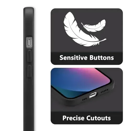 RALEAVO iPhone 13 uchun g'ilof, suyuq silikon qopqoq, qizlar va ayollar uchun yoqimli barg naqshli gulli telefon qopqog'i, iPhone 13 uchun ingichka yumshoq rezina himoya telefon qutisi (6.1