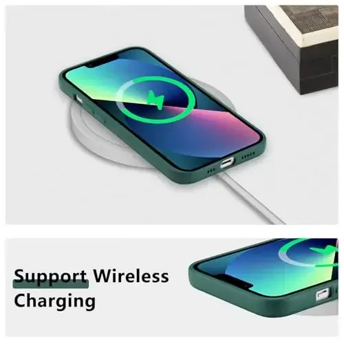 RALEAVO iPhone 13 uchun gul naqshli g'ilofi, qizlar va ayollar uchun gulli kosmos naqshli suyuq silikon qopqoq, iPhone 13 (6.1