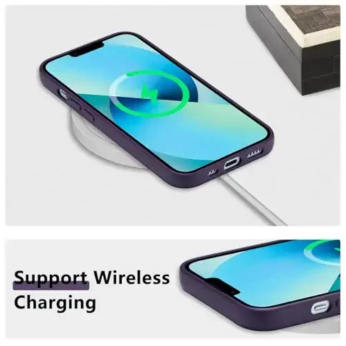 RALEAVO iPhone 13 uchun gulli g‘ilof, gulli shox naqshli suyuq silikon qopqoq, qizlar va ayollar uchun yoqimli telefon qopqog‘i, iPhone 13 uchun ingichka yumshoq rezina himoya telefon qutisi (6,1