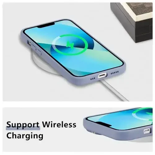 RALEAVO iPhone 13 uchun gulli gʻilof, qizlar uchun chiroyli gul shoxchali suyuq silikon qopqoq, ayollar uchun ingichka yumshoq rezina himoya telefon gʻilofi iPhone 13 6.1