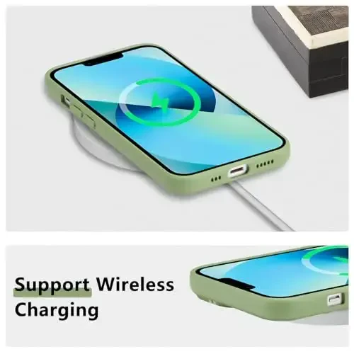 RALEAVO iPhone 13 uchun gulli gʻilof, qizlar uchun chiroyli gul shoxli naqshli suyuq silikon qopqoq, iPhone 13 6.1