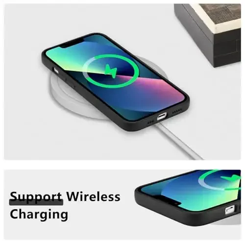 RALEAVO iPhone 13 uchun gulli g‘ilof, suyuq silikon qopqoq, gul ромашка naqshli qizlar uchun yoqimli telefon qopqog‘i, ayollar uchun ingichka yumshoq rezina himoya telefon qopqog‘i iPhone 13 (6.1