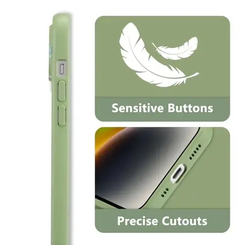 RALEAVO Floral Case for iPhone 14,Liquid Silicone Cover with Cute Flower Branch Pattern for Girls Women Slim Soft Rubber Protective Phone Case for iPhone 14 (6.1